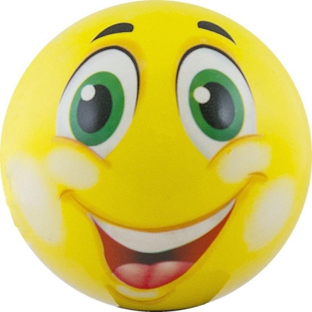 Мяч детский &quot;Funny Faces&quot;, диаметр 12 см, желтый оптом, фото 1
