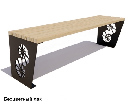 Скамейка уличная Ракушка, Лиственница 1,2 м оптом, фото 5