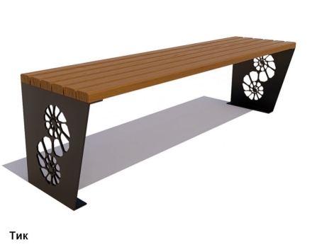 Скамейка уличная Ракушка, Лиственница 1,2 м оптом, фото 2