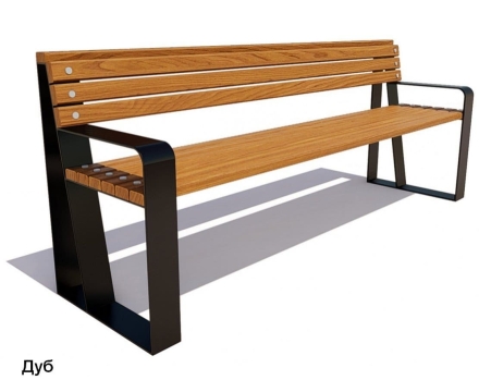 Скамейка уличная Отдых, Лиственница 2 м оптом, фото 1