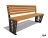 Парковая скамейка Гарнизон, Лиственница (без подлокотников) 3 м оптом