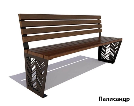 Парковая скамейка Гарнизон, Лиственница (без подлокотников) 3 м оптом, фото 5