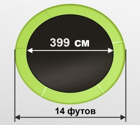 ARLAND Батут 14FT с внутренней страховочной сеткой и лестницей (Light green) оптом, фото 2