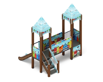 Детская игровая площадка Королевство (Коты) ДИК 1.15.02-21 H=750 оптом, фото 4