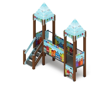 Детская игровая площадка Королевство (Коты) ДИК 1.15.02-21 H=750 оптом, фото 3