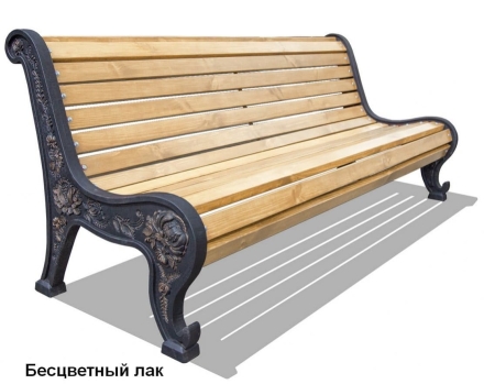 Скамейка чугунная Новый парк, Сосна 0,6 м оптом, фото 1
