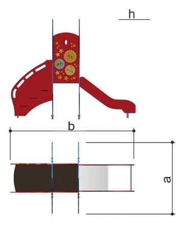 Горка Romana 111.23.00 Ракета для детских площадок оптом, фото 3