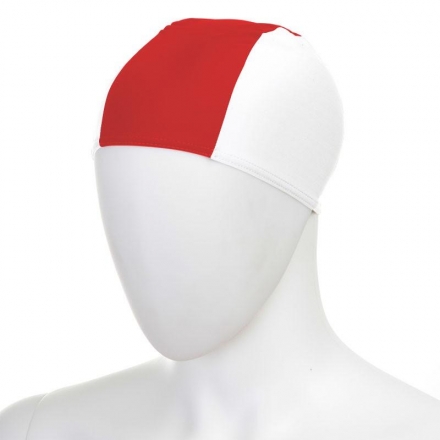 Шапочка для плавания &quot;FASHY Fabric Cap&quot;, полиамид/эластан, 3 панели, бело-красный оптом, фото 1