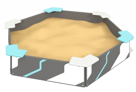 Песочница Сигма 1748х1530мм для детской площадки оптом, фото 1