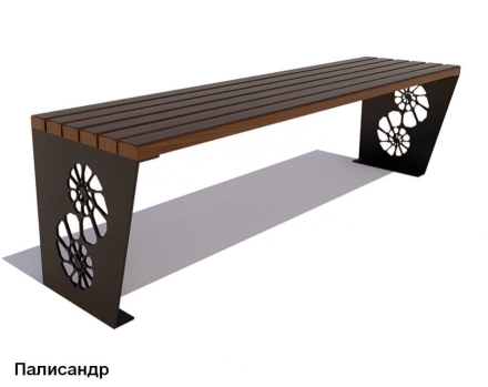 Скамейка уличная Ракушка, Лиственница 1,5 м оптом, фото 3