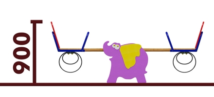 Качели-балансир Слоненок 04117.21 для детской площадки оптом, фото 2