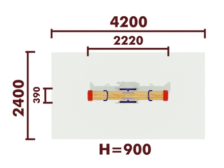 Качели-балансир Слоненок 04117.21 для детской площадки оптом, фото 3