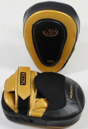 Лапы боксерские ECOS Punch Black-Gold Gel оптом, фото 1
