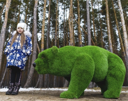 Топиари медведица Кэт - газон Premium оптом, фото 3