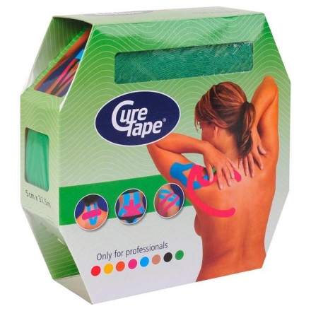 Тейп кинезиологический CureTape Giant Roll Green, 5 см x 31.5 м, арт. 161308, зеленый оптом, фото 1