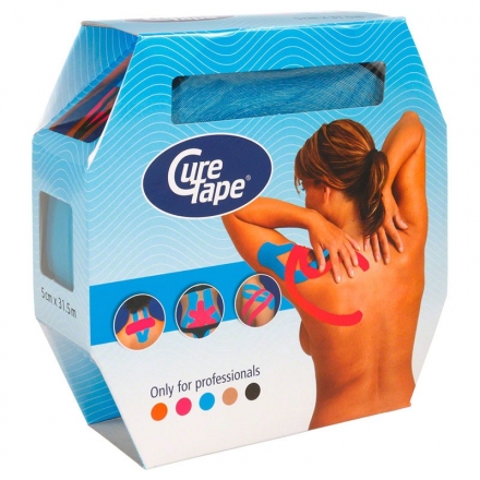 Тейп кинезиологический CureTape Giant Roll Blue, 5 см x 31.5 м, арт. 160332, голубой оптом, фото 1