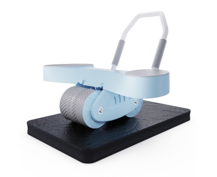 Тренажёр для пресса AB Roller SND голубой с ковриком 45 х 30 x 3.5 cм оптом, фото 4