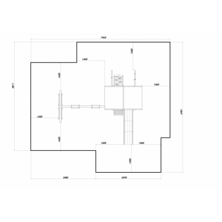 Комплекс &quot;Непоседа&quot; 120 см с пристройкой и треногой (Модель 4) оптом, фото 3