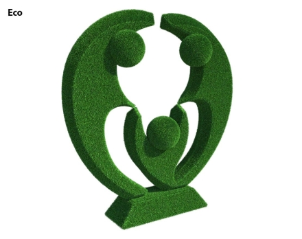 Топиари стела Семья, в кругу своих - газон Есо оптом, фото 3