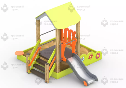 Песочный дворик с горкой «Ромашка» оптом, фото 1