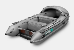 GLADIATOR E 380 PRO AIR Темносерый моторная лодка ПВХ НДНД, фото 2