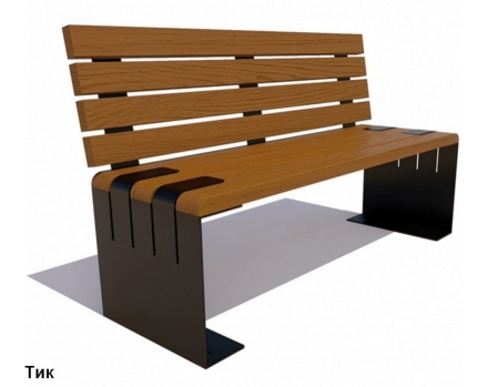 Скамейка уличная «Симферополь» без подлокотников, Сосна 0,6 м оптом, фото 5