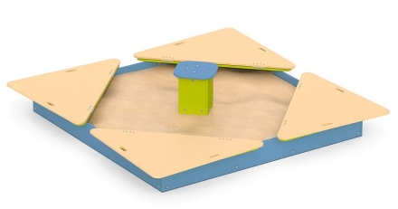 Песочница Romana 057.37.00 Кубик с крышкой для детской площадки оптом, фото 1