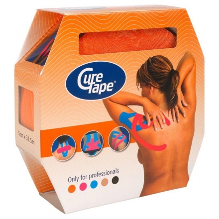 Тейп кинезиологический CureTape Giant Roll Orange, 5 см x 31.5 м, арт. 160370, оранжевый оптом, фото 1