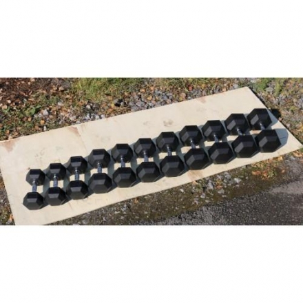 Гантель гексагональная обрезиненная ZSO, 10 кг оптом, фото 2