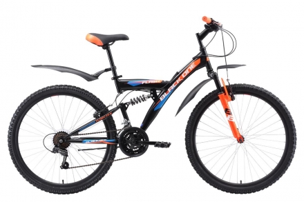 Велосипед Black One Flash FS 26 чёрный/оранжевый/голубой 20&quot; оптом, фото 1