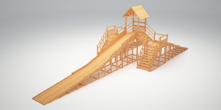 Зимняя горка TORUDA Север wood-11 (скат 11.8 м) оптом, фото 3
