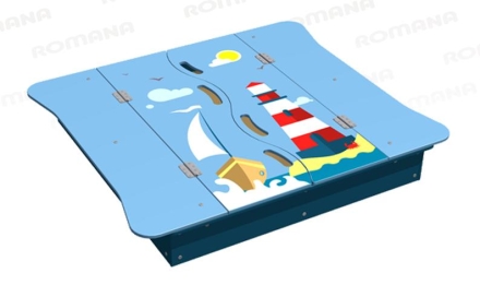 Песочница Romana 057.36.00 с крышкой для детской площадки оптом, фото 4