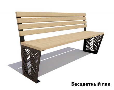 Парковая скамейка Гарнизон, Лиственница (без подлокотников) 1,5 м оптом, фото 2