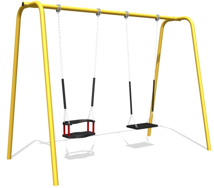 Качели двойные смешанные Romana 108.58.00-02 для детской площадки оптом, фото 1