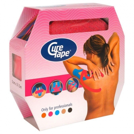 Тейп кинезиологический CureTape Giant Roll Pink, 5 см x 31.5 м, арт. 160356, розовый оптом, фото 1