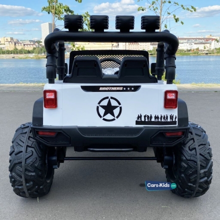 Электромобиль Jeep Wrangler JC666 белый оптом, фото 3