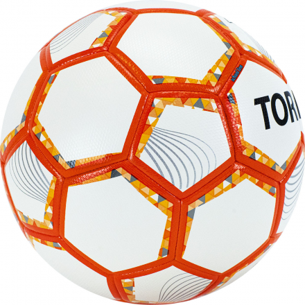 Мяч футб. &quot;TORRES BM 700&quot; арт.F320655, р.5, 32 панели. PU, гибрид. сшив, беж-оранж-сер оптом, фото 2