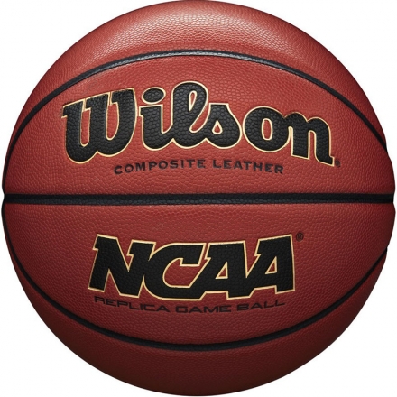 Мяч баск. WILSON NCAA Replica Comp Defl арт.WTB0730XDEF, р.7, ПУ, бутил. камера, коричневый оптом, фото 1
