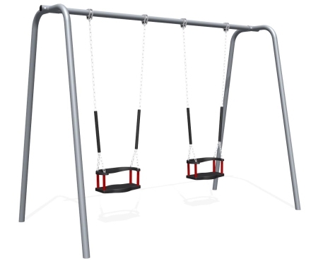 Качели двойные со спинкой Romana 108.58.00-01 для детской площадки оптом, фото 2