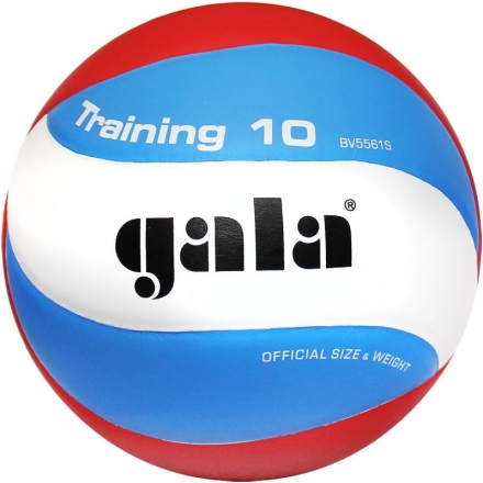 Мяч вол. &quot;GALA Training 10&quot; арт. BV5561S, р. 5, синт. кожа ПУ, клееный, бут. кам, бел-гол-красн оптом, фото 1