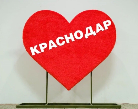 Топиари композиция Я люблю Краснодар, h=100 см - газон Eco + Eco оптом, фото 1