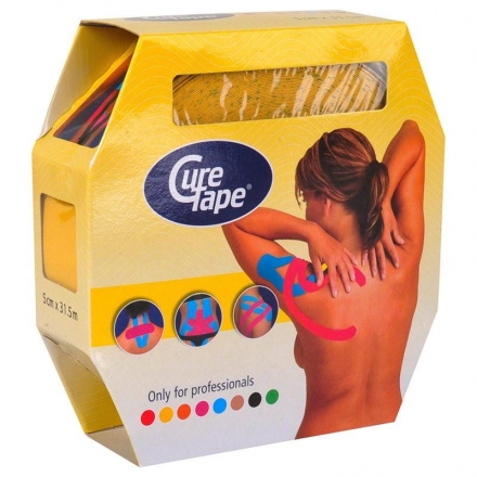 Тейп кинезиологический CureTape Giant Roll Yellow, 5 см x 31.5 м, арт. 161049, желтый оптом, фото 1