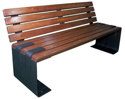 Скамейка уличная «Симферополь» без подлокотников, Сосна 1,8 м оптом, фото 4