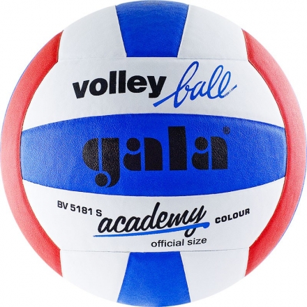 Мяч вол. &quot;GALA Academy&quot; арт. BV5181S, р. 5, синт. кожа ПУ, клееный, бут. кам, бел-син-красн оптом, фото 1