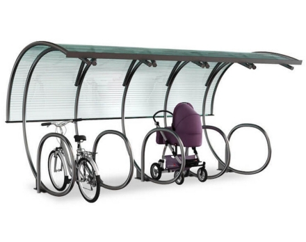 Парковка для колясок и велосипедов с навесом Шасси 2 оптом, фото 1