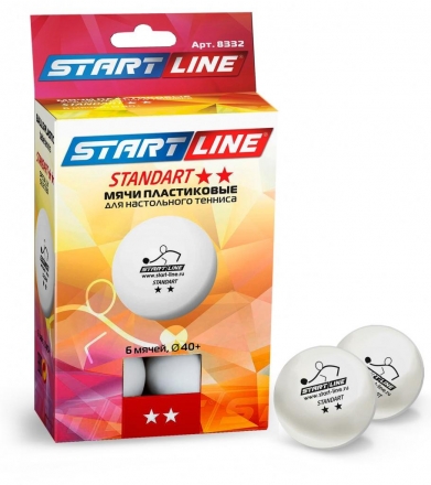 Мячи Start line Standart 2* (6 мячей в упаковке) оптом, фото 1