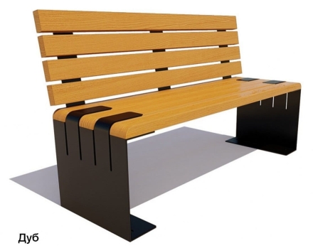 Скамейка уличная «Симферополь» без подлокотников, Сосна 2 м оптом, фото 1