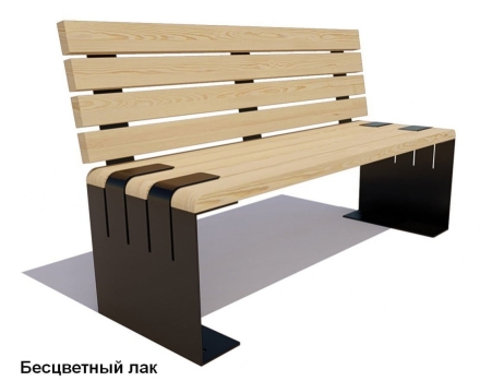 Скамейка уличная «Симферополь» без подлокотников, Сосна 2 м оптом, фото 7