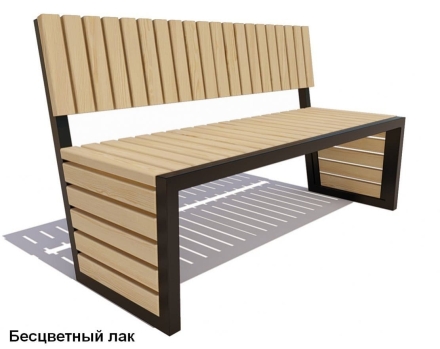Скамейка парковая Аллея, Лиственница 3 м оптом, фото 2