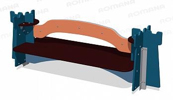 Скамейка Romana 115.72.00 со спинкой двусторонняя для улицы оптом, фото 2